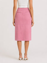 Litlookz Studio Y2K Faux Suede Midi Skirt, view 2