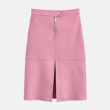Litlookz Studio Y2K Faux Suede Midi Skirt, view 3
