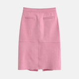 Litlookz Studio Y2K Faux Suede Midi Skirt, view 4