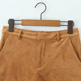 Litlookz Studio Y2K Faux Suede Shorts, view 5