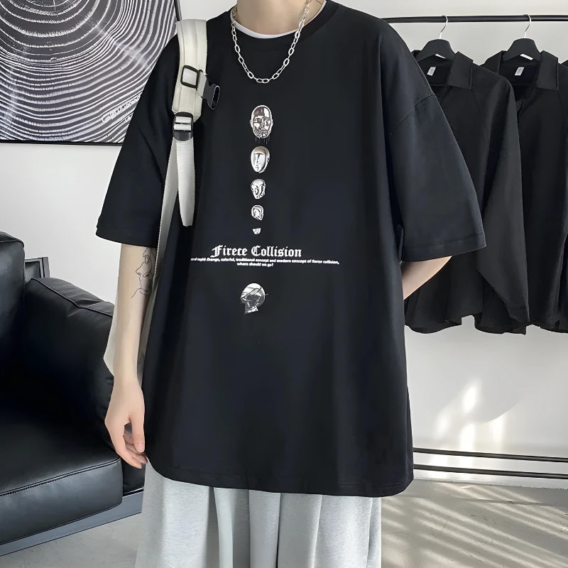 Litlookz Studio Y2K Fierce Collision Oversized Tee