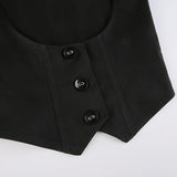 Litlookz Studio Y2K Fitted Button Up Vest, view 6