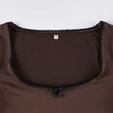 Litlookz Studio Y2K Fitted Flare Sleeve Top, view 5