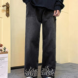 Litlookz Studio Y2K Flame Wide Leg Jeans, view 6