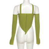 Litlookz Studio Y2K Flare Sleeved Halter Top, view 6
