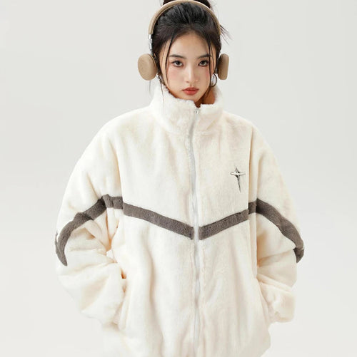 Litlookz Studio Y2K Fleece Zip-Up Jacket