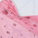 Litlookz Studio Y2K Floral Asymmetric Crop Top, view 3