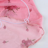 Litlookz Studio Y2K Floral Asymmetric Crop Top, view 4