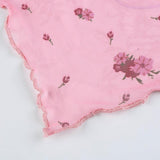 Litlookz Studio Y2K Floral Asymmetric Crop Top, view 5