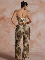 Litlookz Studio Y2K Floral Bustier & Pants Two Piece Set, view 2