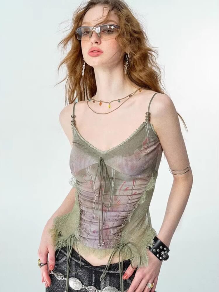 Litlookz Studio Y2K Floral Cami Top