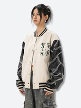 Litlookz Studio Y2K Floral Embroidered Bomber Jacket, view 2