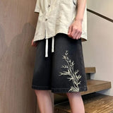 Litlookz Studio Y2K Floral Embroidered Denim Shorts, view 6