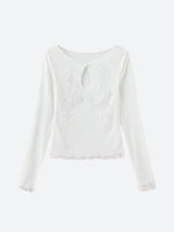 Litlookz Studio Y2K Floral Mesh Top, view 6