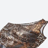 Litlookz Studio Y2K Floral One Shoulder Top, view 4