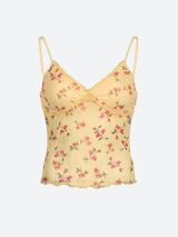 Litlookz Studio Y2K Floral Open Back Mesh Top, view 3
