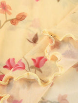 Litlookz Studio Y2K Floral Open Back Mesh Top, view 4