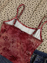 Litlookz Studio Y2K Floral Sheer Cami Crop Top, view 6