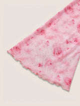 Litlookz Studio Y2K Floral Tie Front Bow Top, view 3