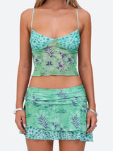 Litlookz Studio Y2K Floral Top & Mini Skirt Two Piece Set, view 2