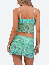 Litlookz Studio Y2K Floral Top & Mini Skirt Two Piece Set, view 3