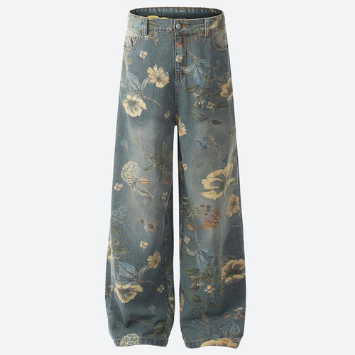 Litlookz Studio Y2K Floral Wide Leg Jeans