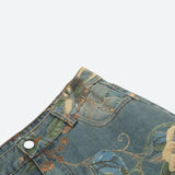 Litlookz Studio Y2K Floral Wide Leg Jeans, view 3