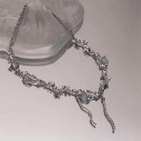 Litlookz Studio Y2K Flowers Beaded Chain Necklace, view 2