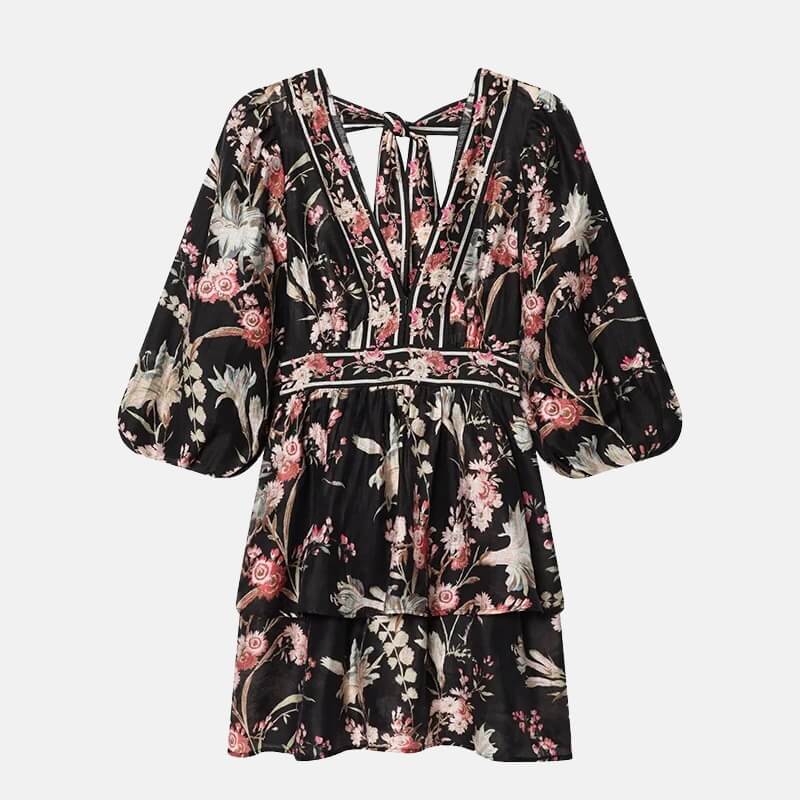 Litlookz Studio Y2K Flowy Tiered Mini Dress