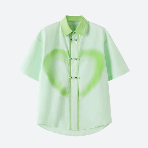 Litlookz Studio Y2K Frog Button Shirt