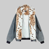 Litlookz Studio Y2K Fur Lined Hooded Denim Jacket, view 4