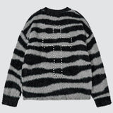 Litlookz Studio Y2K Fuzzy Cross Sweater, view 4