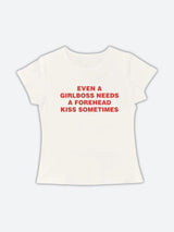 Litlookz Studio Y2K Girlboss Needs A Forehead Kiss Tee, view 2