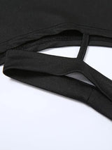 Litlookz Studio Y2K Goth Asymmetrical Mini Skirt, view 6