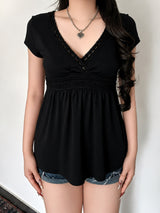 Litlookz Studio Y2K Goth Babydoll Top, view 3