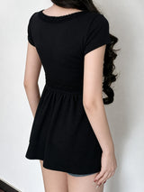 Litlookz Studio Y2K Goth Babydoll Top, view 4