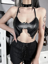 Litlookz Studio Y2K Goth Bat Halter Top, view 4