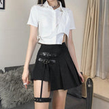 Litlookz Studio Y2K Goth Belt Mini Skirt, view 2