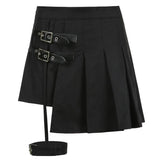 Litlookz Studio Y2K Goth Belt Mini Skirt, view 4