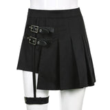 Litlookz Studio Y2K Goth Belt Mini Skirt, view 5