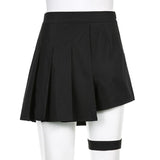 Litlookz Studio Y2K Goth Belt Mini Skirt, view 6