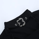 Litlookz Studio Y2K Goth Button Top, view 5