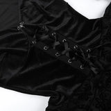 Litlookz Studio Y2K Goth Corset Lace Mini Dress, view 6