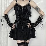 Litlookz Studio Y2K Goth Corset Mini Skirt, view 3