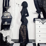 Litlookz Studio Y2K Goth Cross Hooded Maxi Dress, view 3