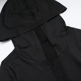 Litlookz Studio Y2K Goth Cross Hooded Maxi Dress, view 5