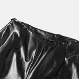 Litlookz Studio Y2K Goth Faux Leather Flare Pants, view 5