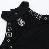Litlookz Studio Y2K Goth Fishnet Cut Out Top, view 5