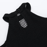 Litlookz Studio Y2K Goth Fishnet Cut Out Top, view 6