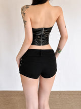 Litlookz Studio Y2K Goth Grommet Top, view 3